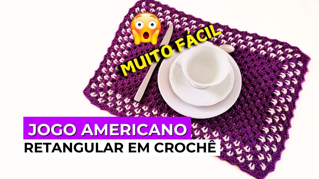 Jogo americano de crochê passo a passo completo #crochet #passoapassodecroche #jogoamericanodecroche