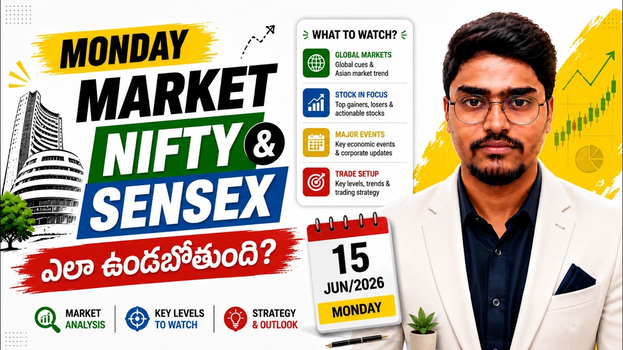 How is Market On Monday going to be | market Prediction 15/JUN/2026 #stockmarket #telugutraderaryan