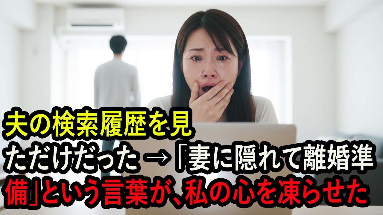 夫の検索履歴を見ただけだった → 「妻に隠れて離婚準備」という言葉が、私の心を凍らせた