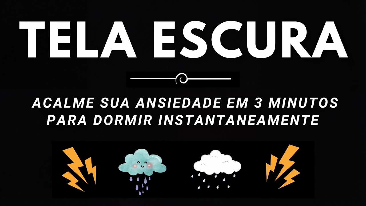 Chuva Forte e Trovões 💤 Som de Chuva para Dormir 3 Horas 🌩 Rain Sounds For Sleeping