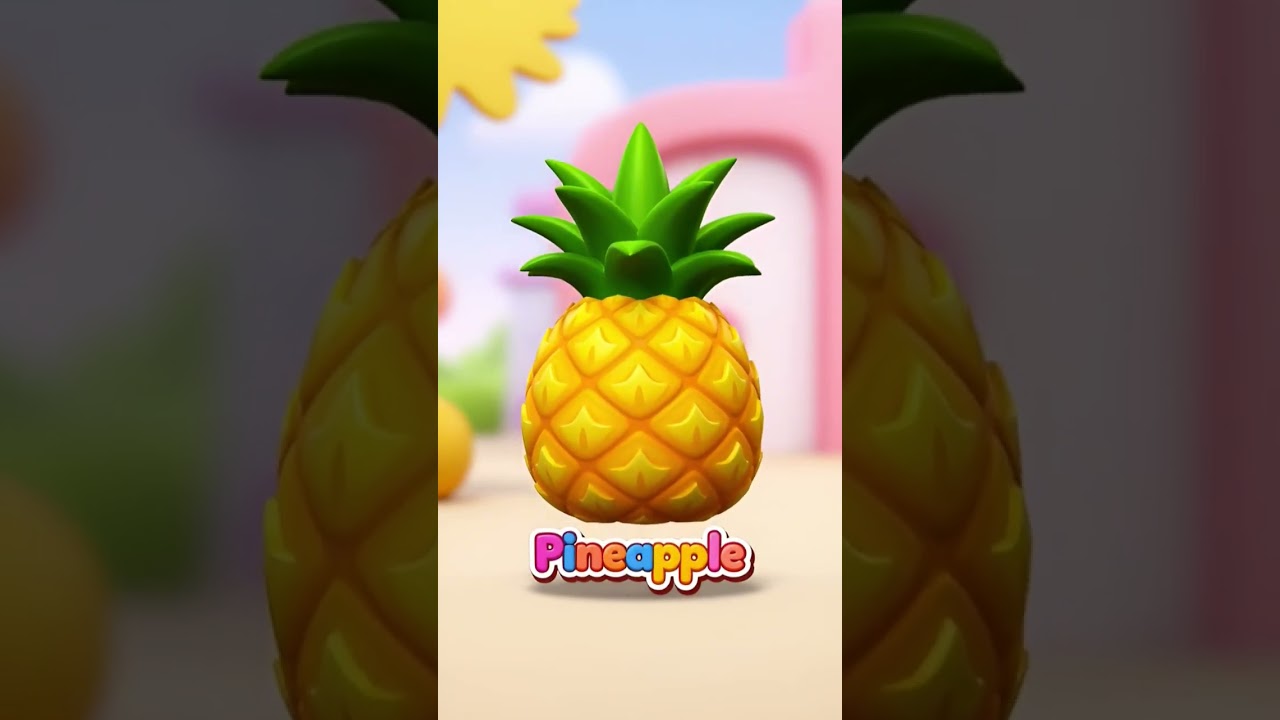 Learn Fruits 🍍🍉 | Pineapple & Watermelon | 3D Animated Kids Shorts
