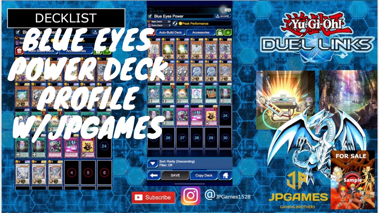 BLUE EYES WHITE DRAGON FT POTG AND CONCENTRATING CURRENT DECK PROFILE | YUGIOH! DUEL LINKS W/JPGAMES