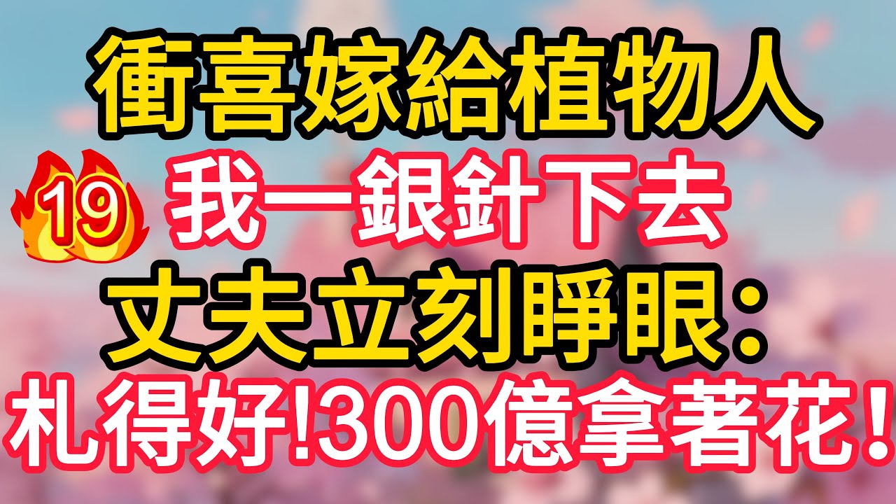 第19集：衝喜嫁給植物人，我一銀針下去，丈夫立刻睜眼：札得好!300億拿著花！