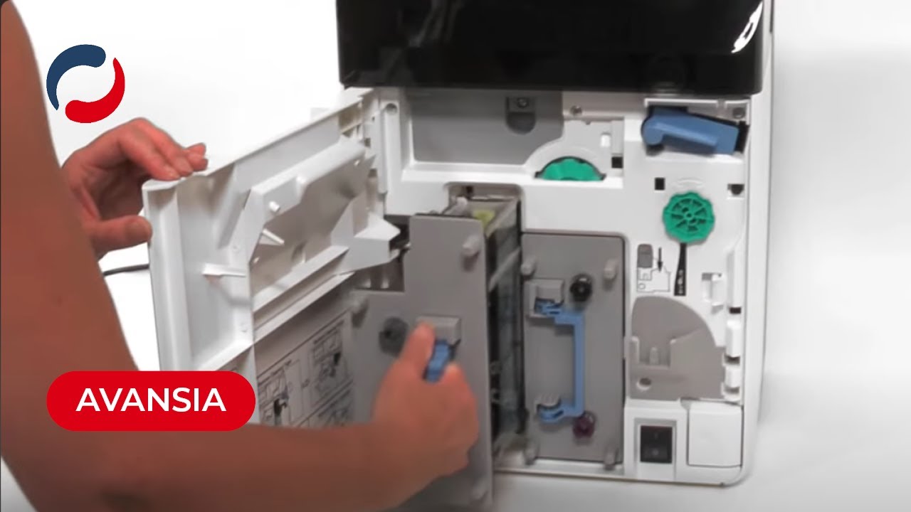 Evolis Avansia | Установите красящую ленту