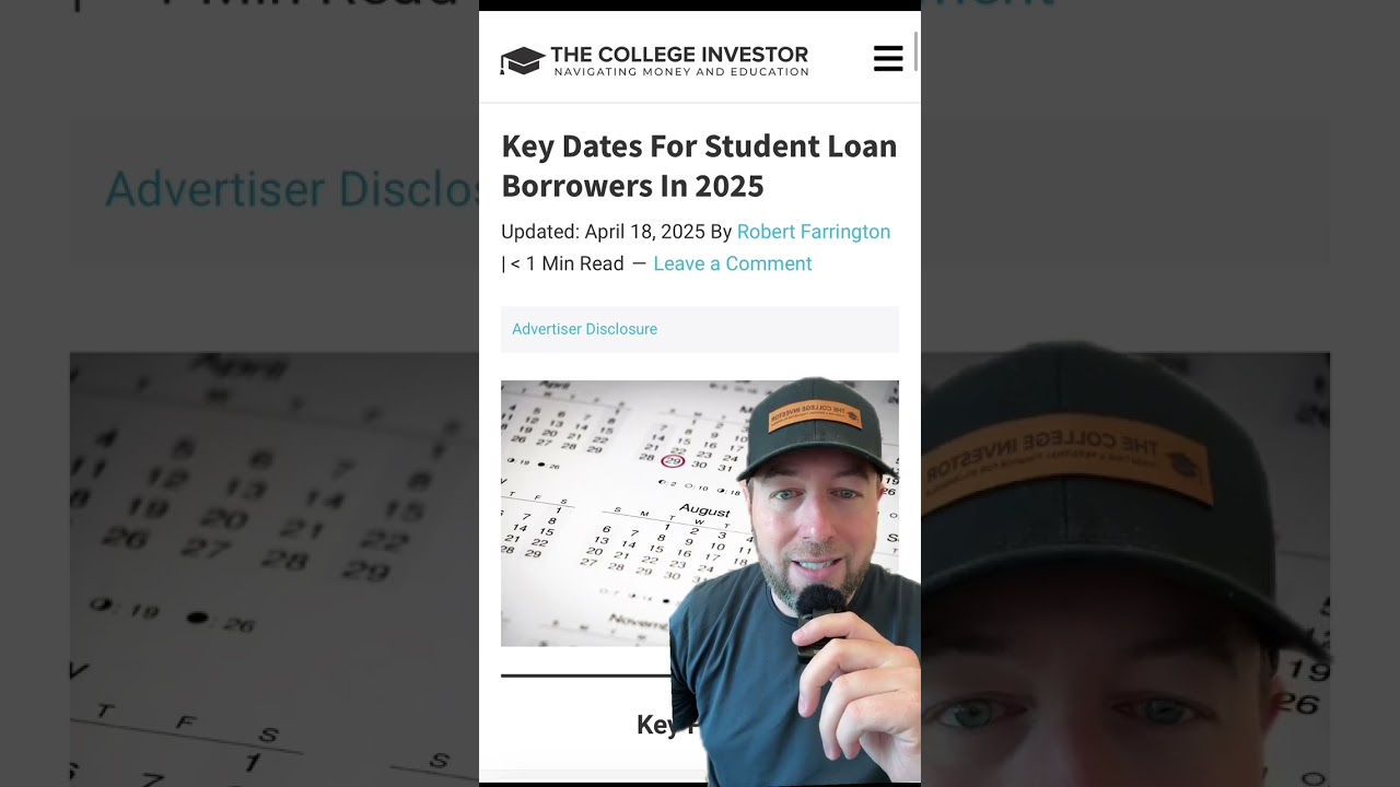 Key Dates For Student Loans In 2025