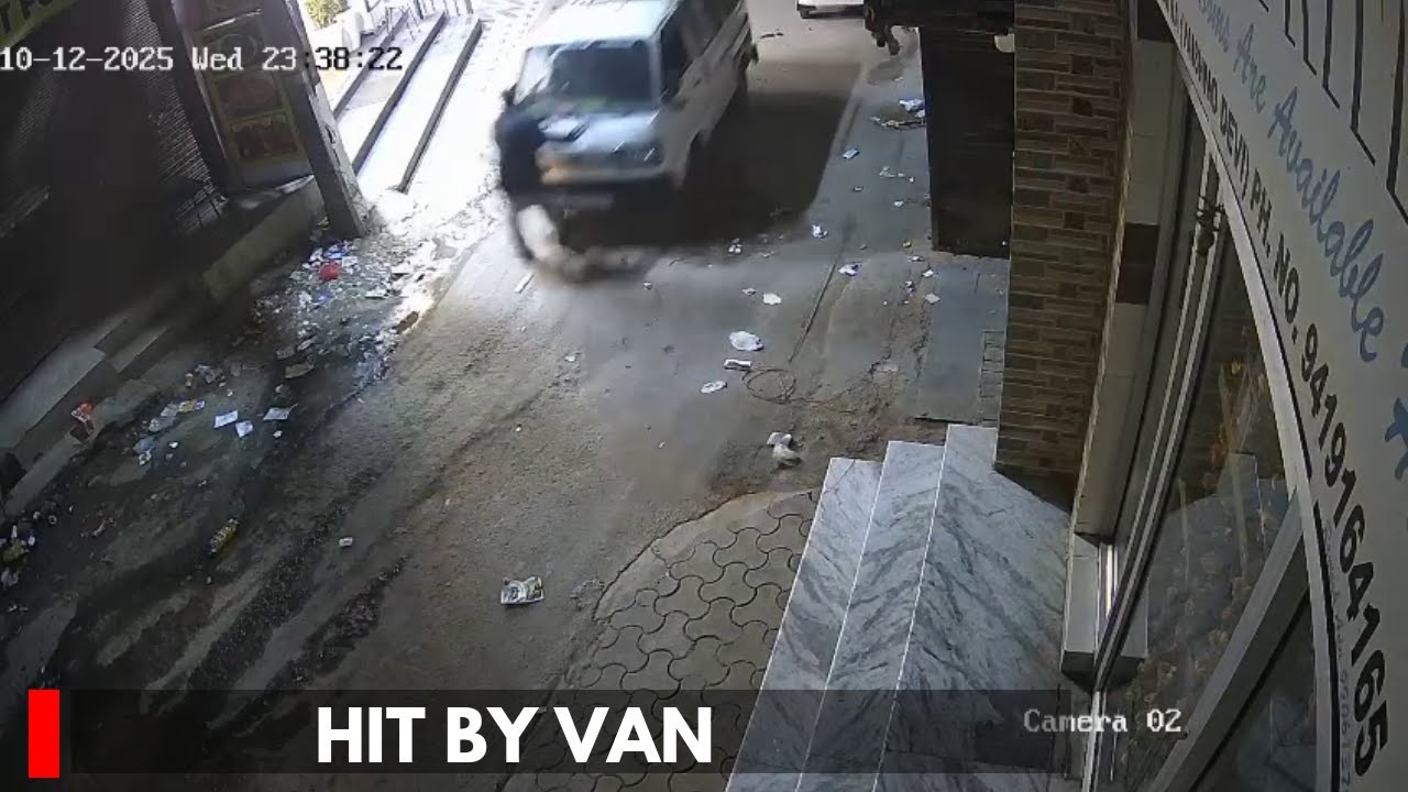 Katra: Father of Three Daughters Killed by Speeding Van; Accident Caught on CCTV