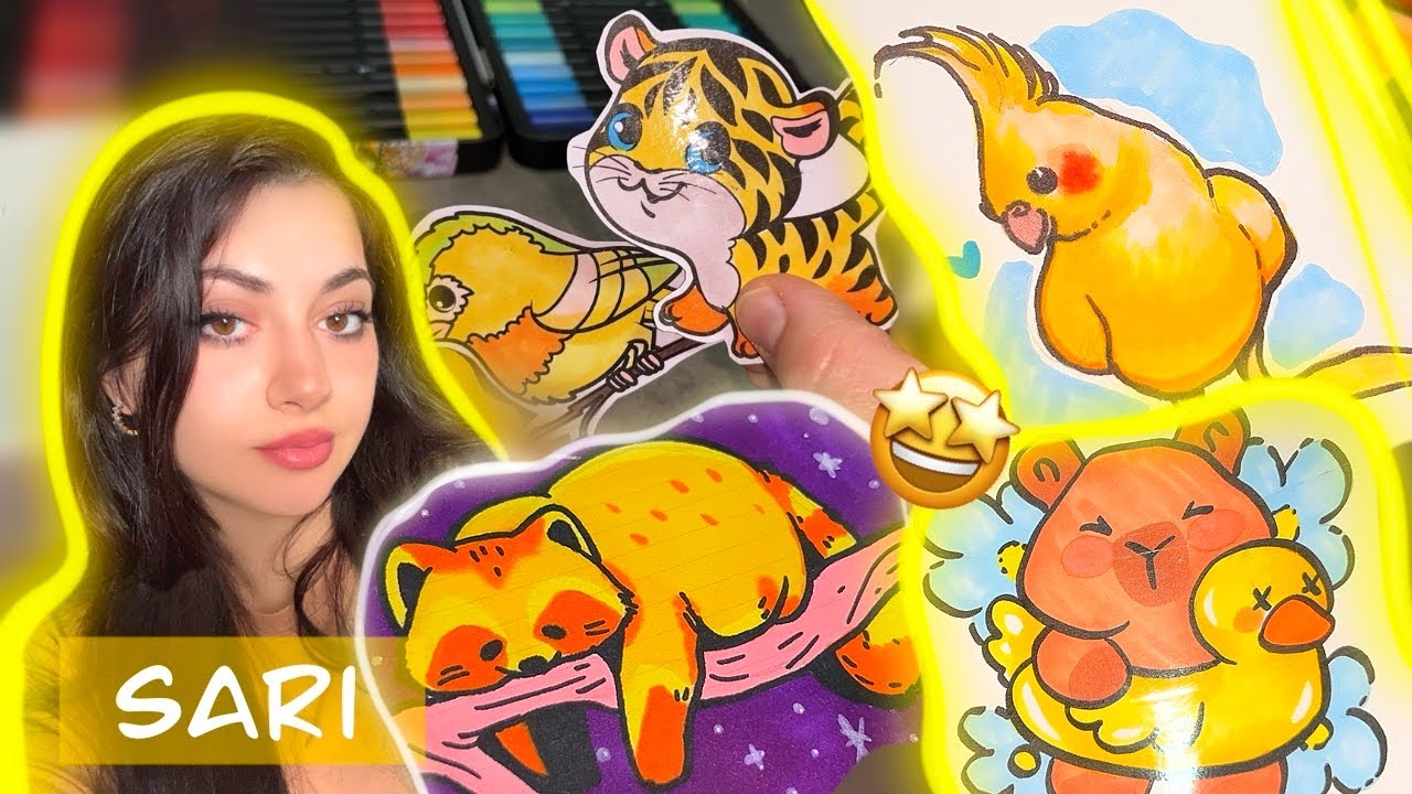 BIR GÜN SADECE SARI !💫🐥🐱 #squishy yapımı, #vlog ve #Çizim 🪿