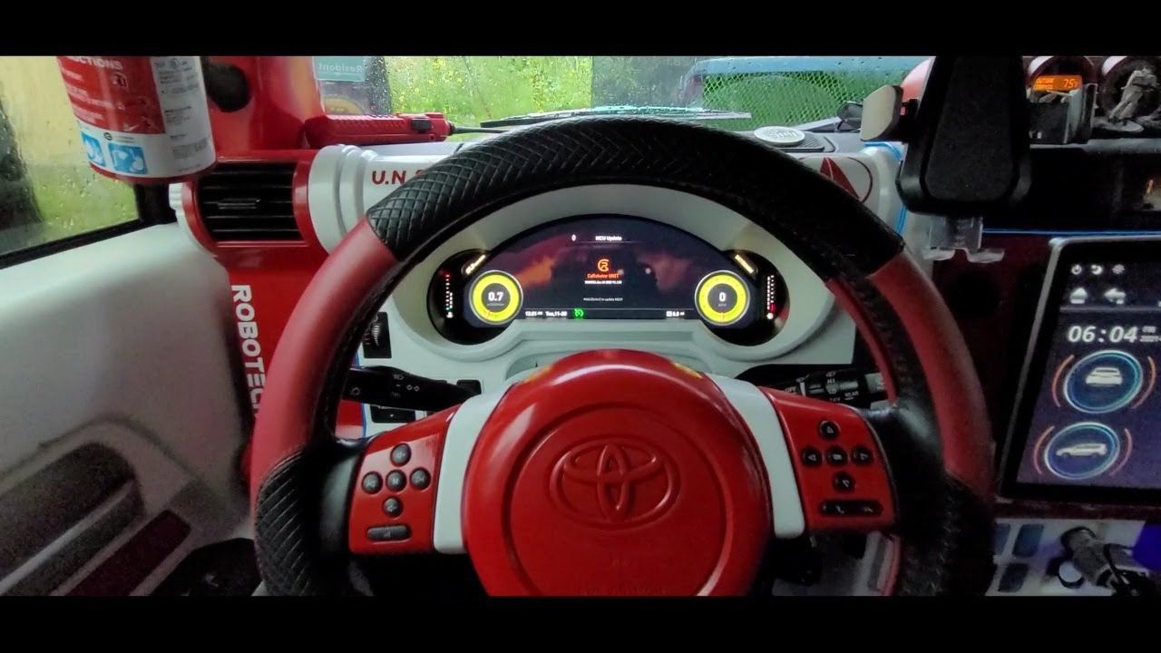 SkyroninFJ Carobotor FJ Cruiser LCD Digital Dash FJ Buttons Install