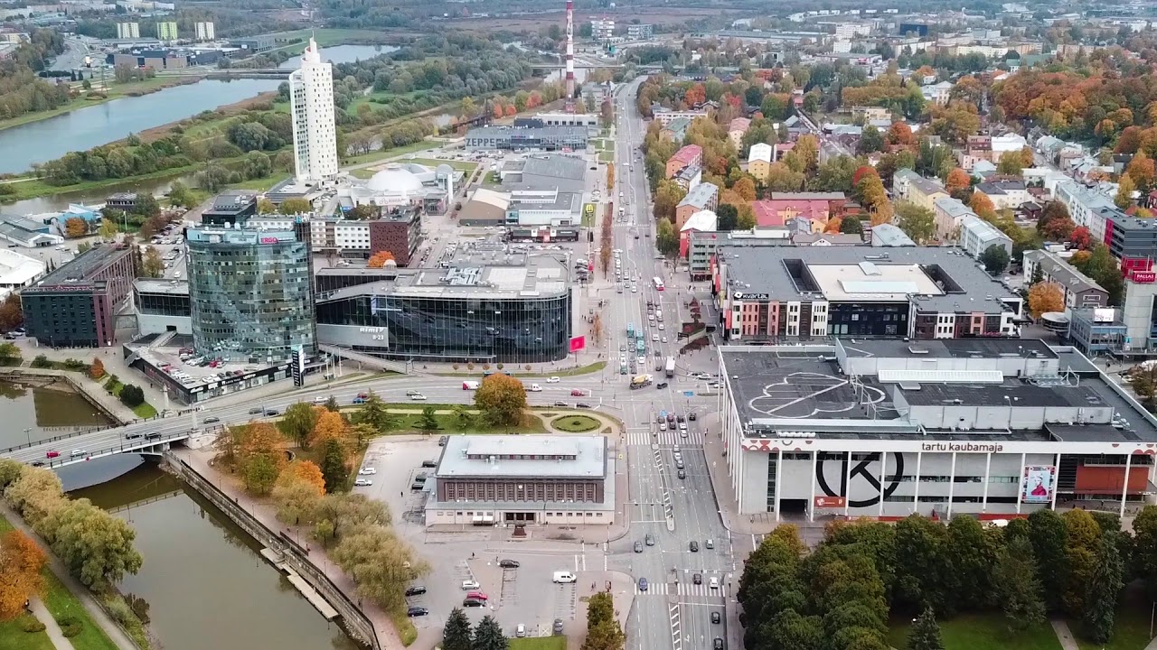 Drooni video üle Tartu.