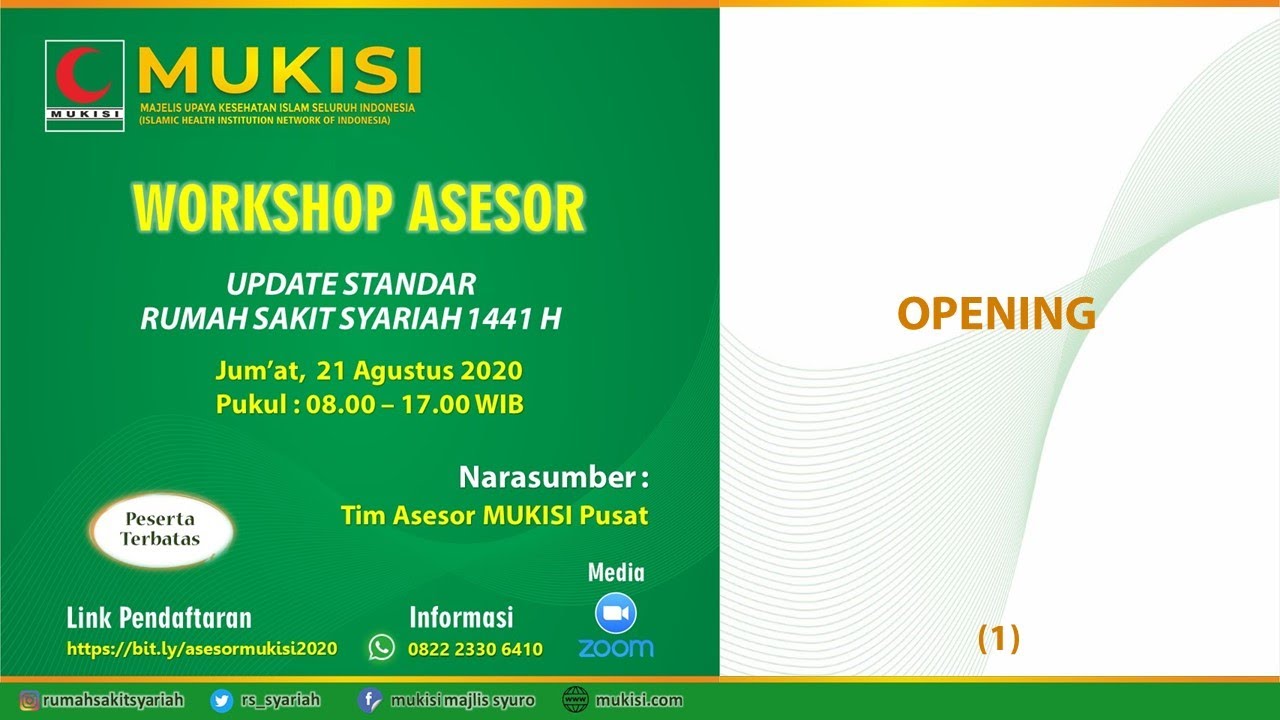 Workshop Asesor RS Syariah 1 Pengantar bagian pertama