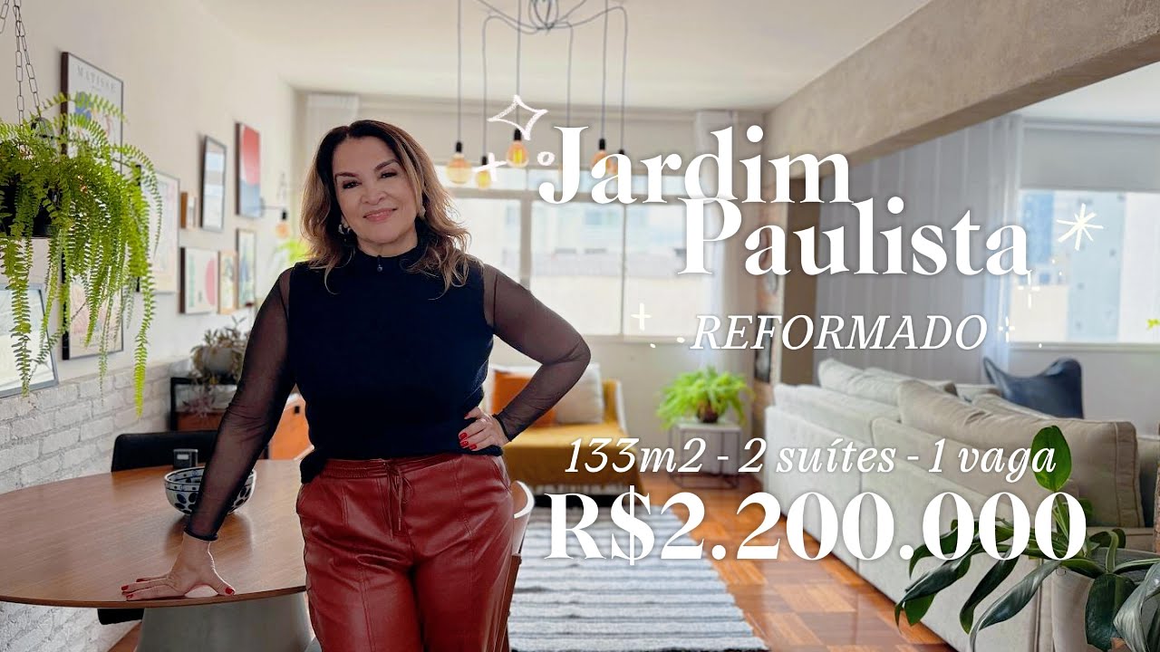 APARTAMENTO COM 132M² - 2 SUÍTES À VENDA NO BAIRRO JARDIM PAULISTA - REFORMADO