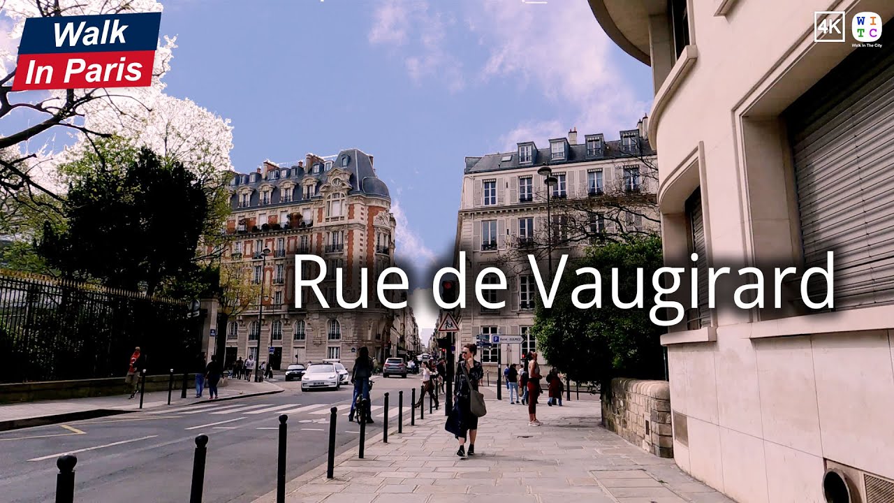 Rue de Vaugirard (4K) | Paris Street Tour | Walk In Paris