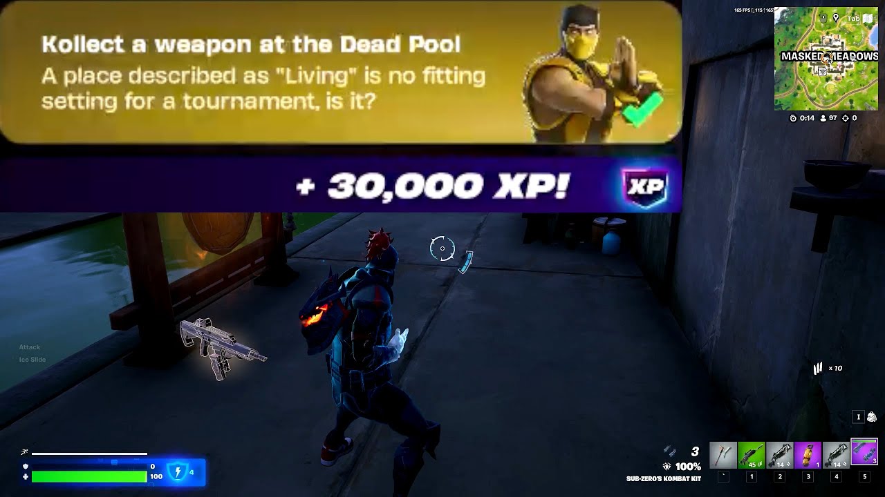 Kollect a weapon at the Dead Pool Fortnite