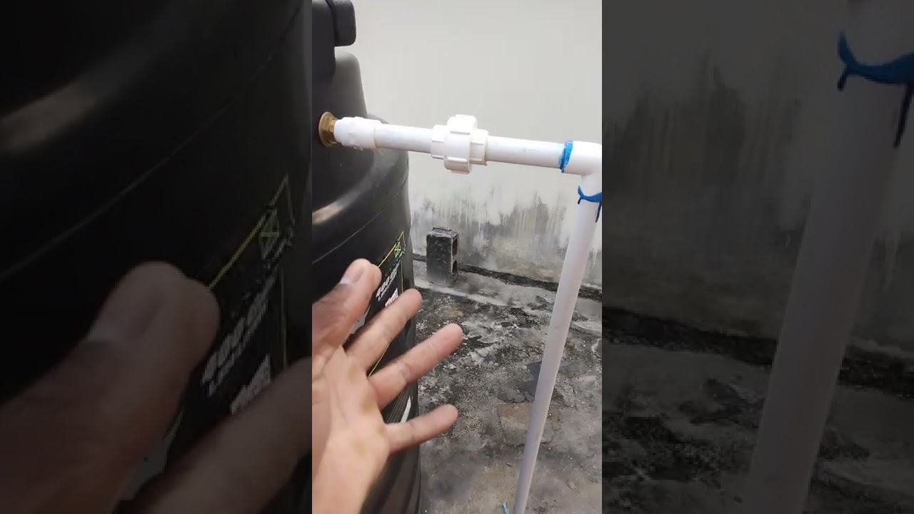 How to install a water tank with a water pump.