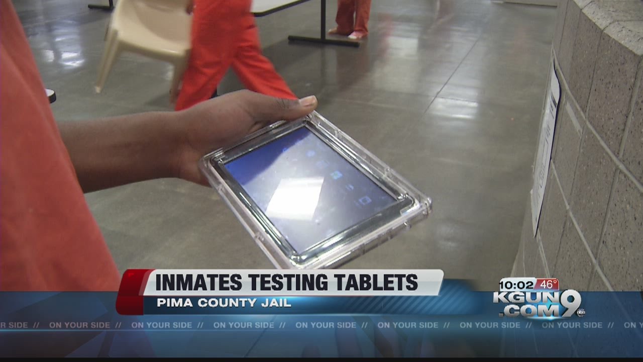 Inmates testing tablets at the Pima County Jail