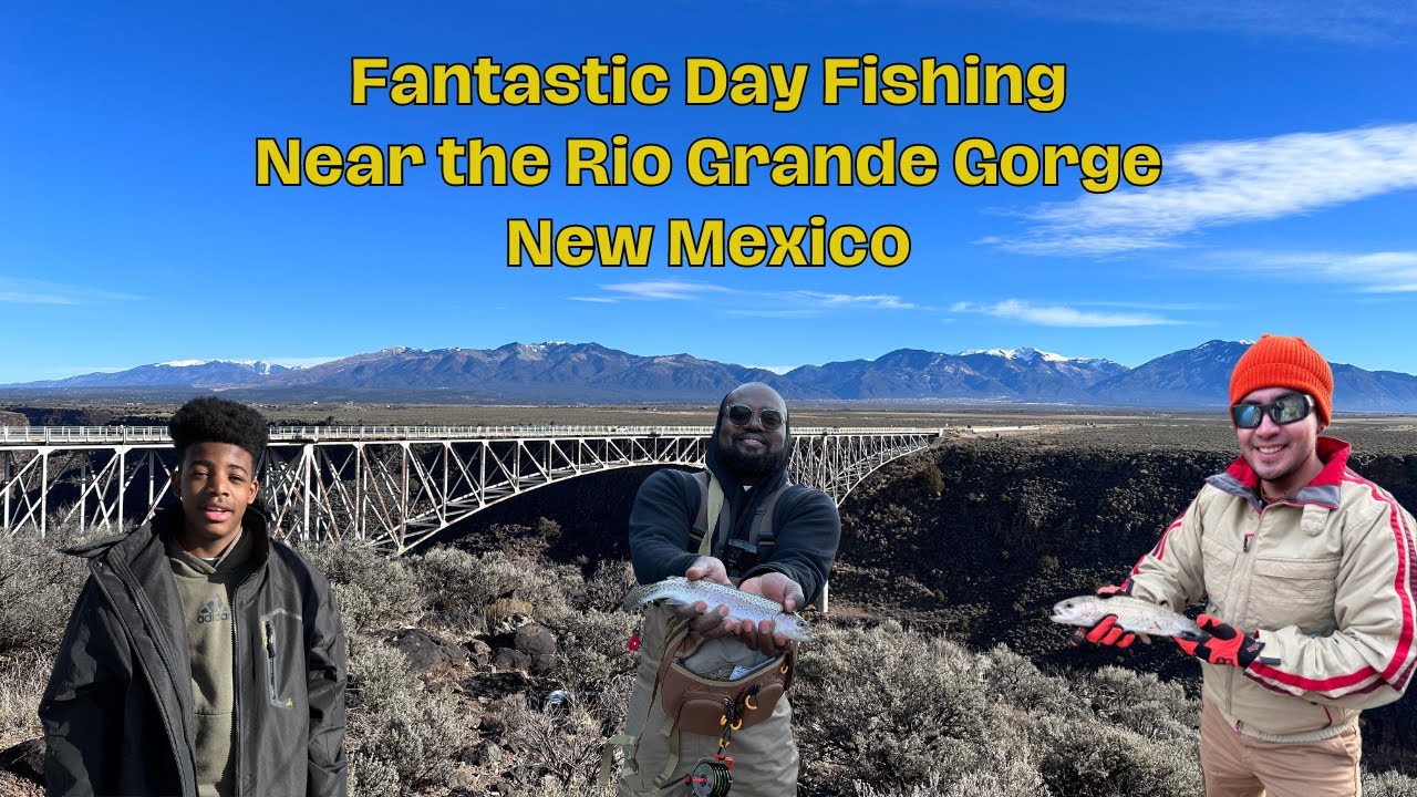 Epic Fishing with Son and Friend near the Rio Grande Gorge 🤩🔥 #flyfishing #rainbowtrout #Taos