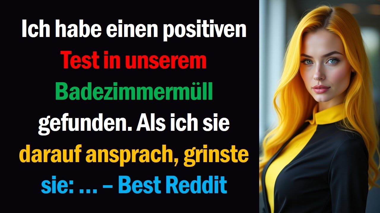 Ich habe einen positiven Test in unserem Badezimmermüll gefunden. Als ich sie darauf ansprach,