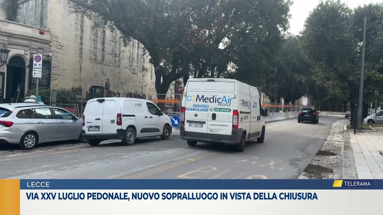 Via XXV Luglio pedonale, nuovo sopralluogo in vista della chiusura