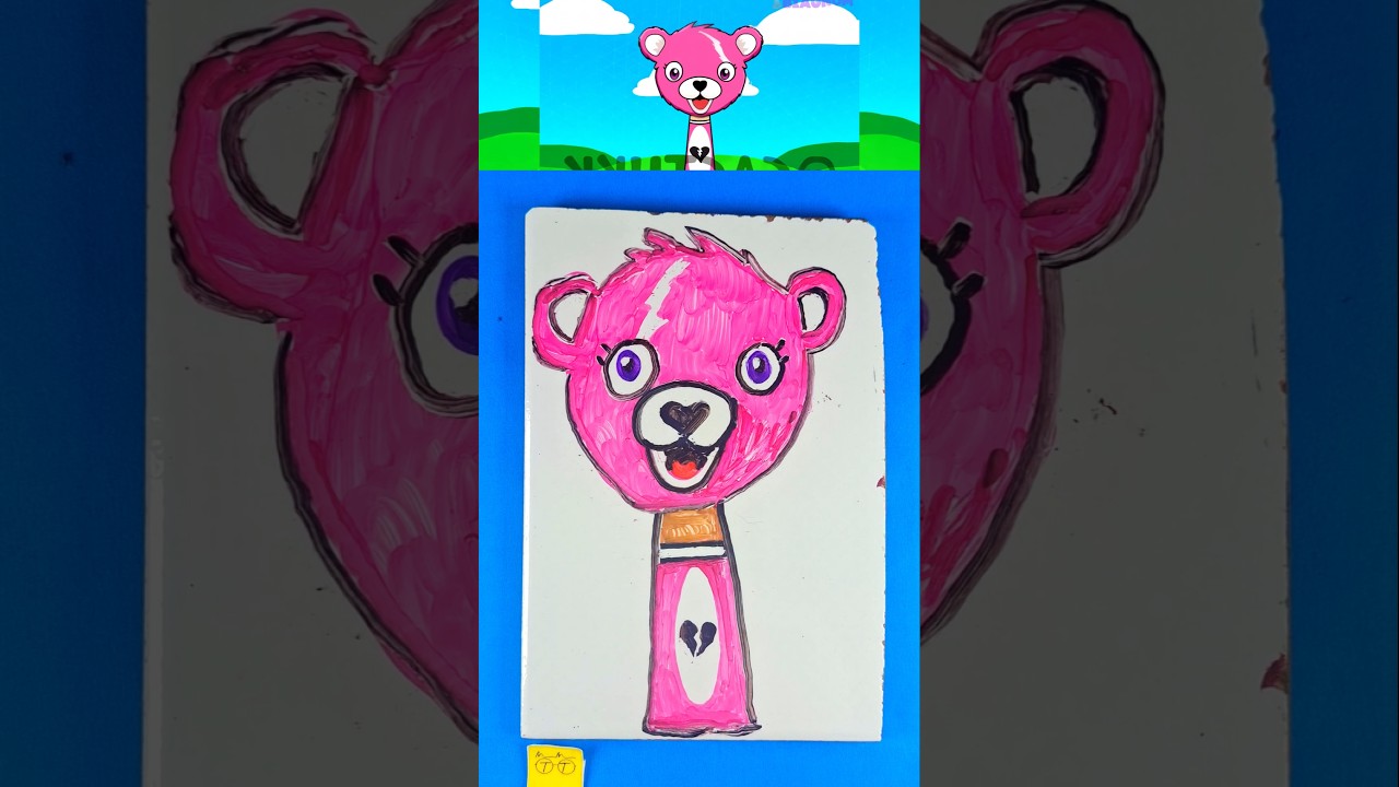 Sprunki 🎵 I Drew Cuddle Team Leader 🧸 With Water Painting Pen 🖍️ Fortnite 🎮