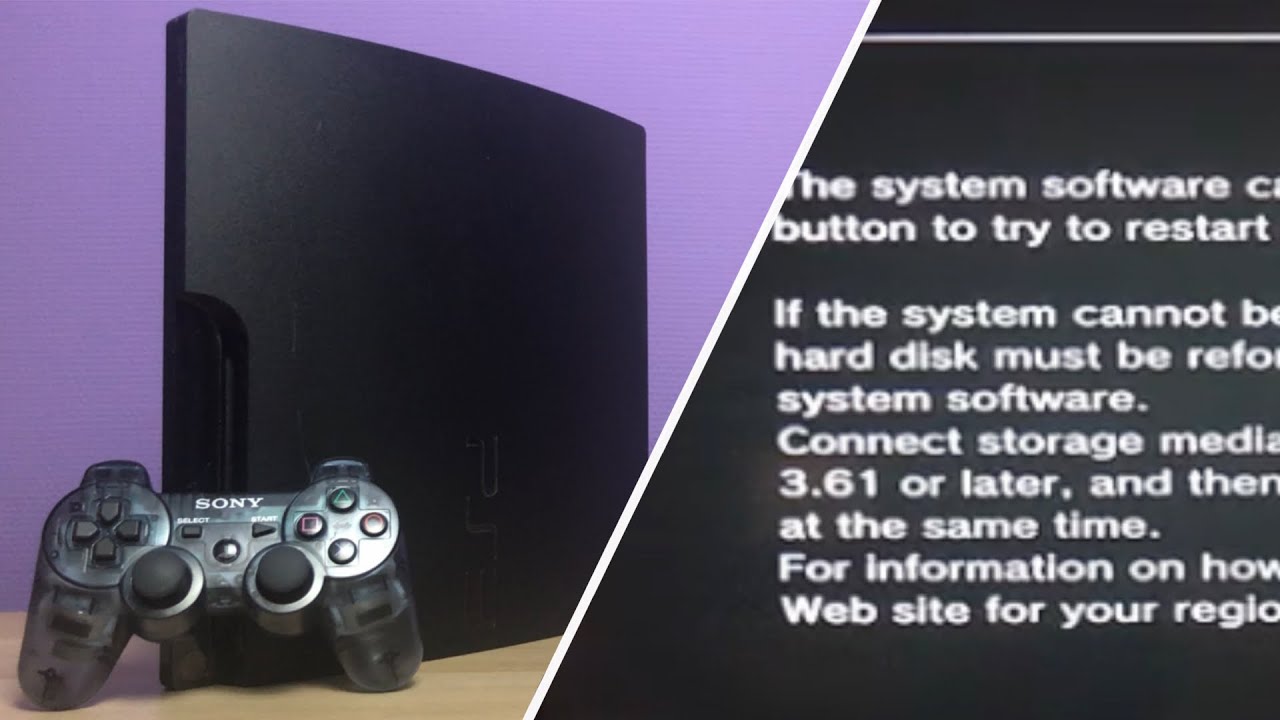 PS3 Slim (CECH-2504B) - Le logiciel système ne peut pas fonctionner correctement 🛠