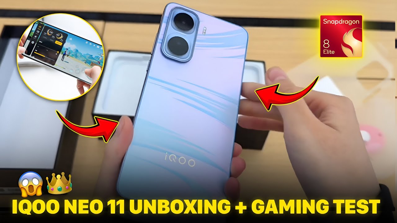 IQOO NEO 11 UNBOXING + GAMING TEST⚡| ULTIMATE UNBOXING + SNAPDRAGON 8 ELITE 3M+ ANTUTUCORE 🔥