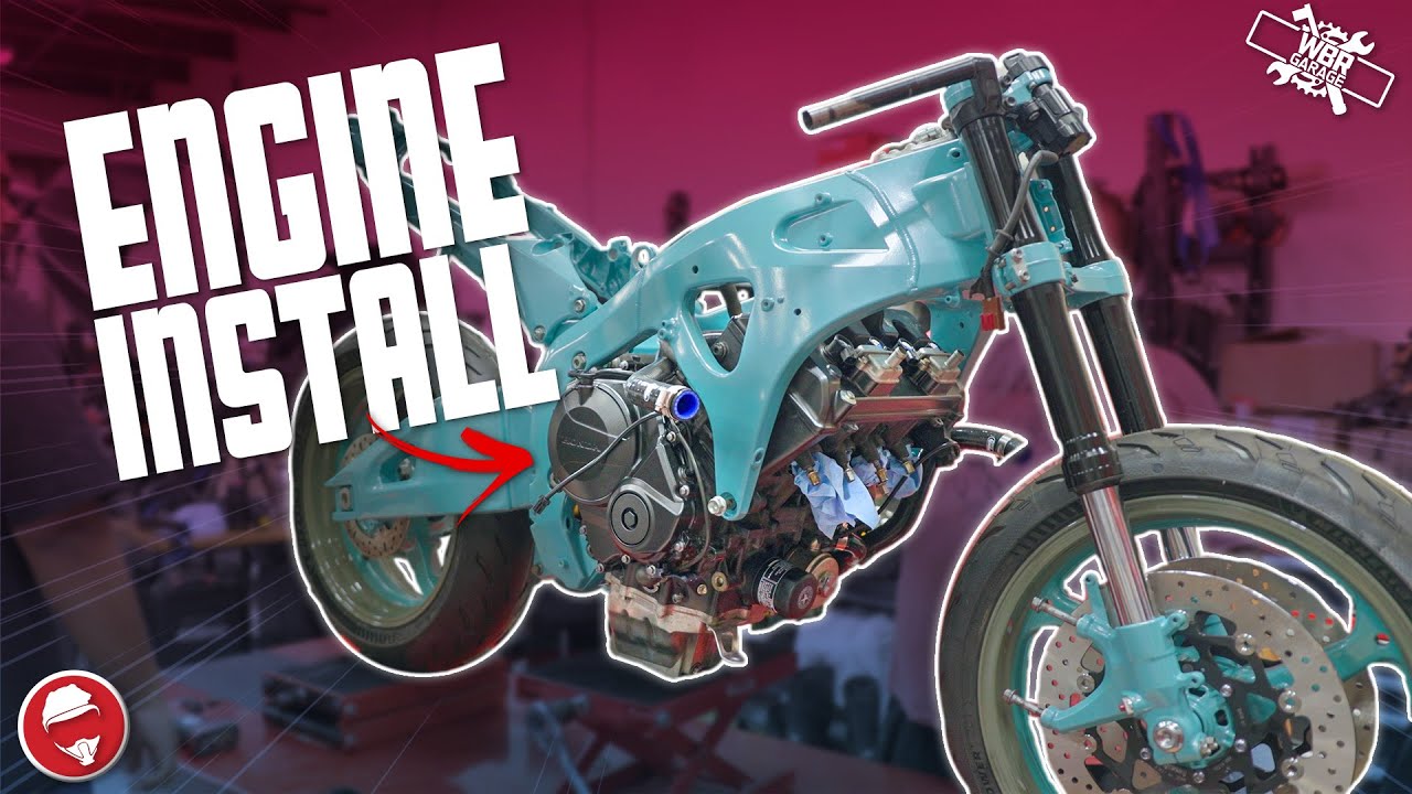 Installing our CBR 600RR Engine! | 2008 CBR600RR Race Build - Day 13