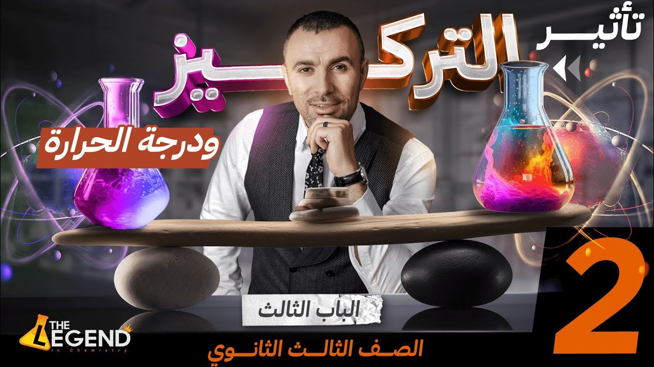المحاضرة الثانية تأثير التركيز و  درجة الحرارة - الباب الثالث للصف الثالث الثانوي - م.خالد صقر 2024