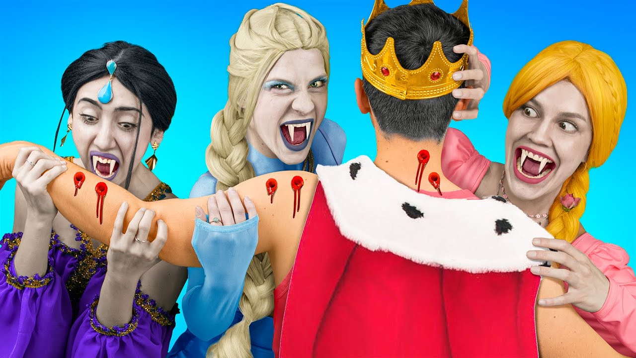 Princesses became vampires! Extreme Transformation to Vampire!