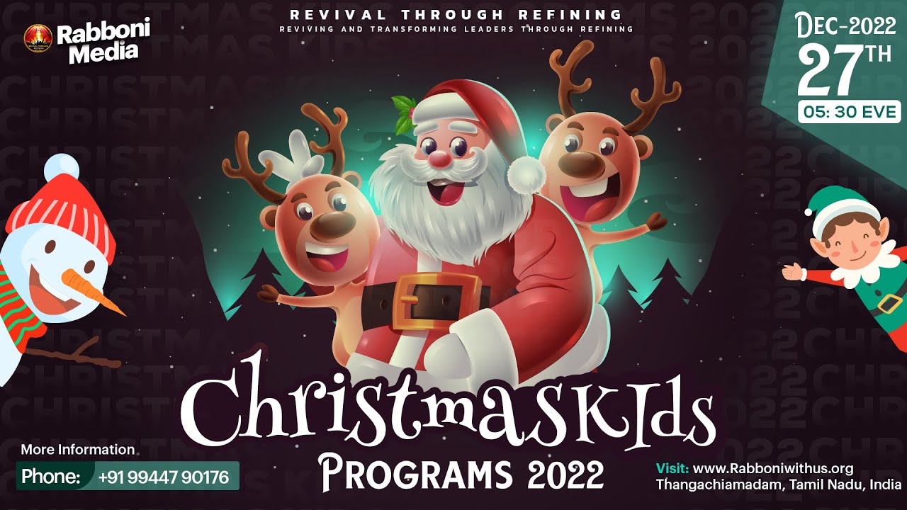 🔴 LIVE || Christmas Kids Programs 2022 || 27-DEC-2022 || Rabboni media