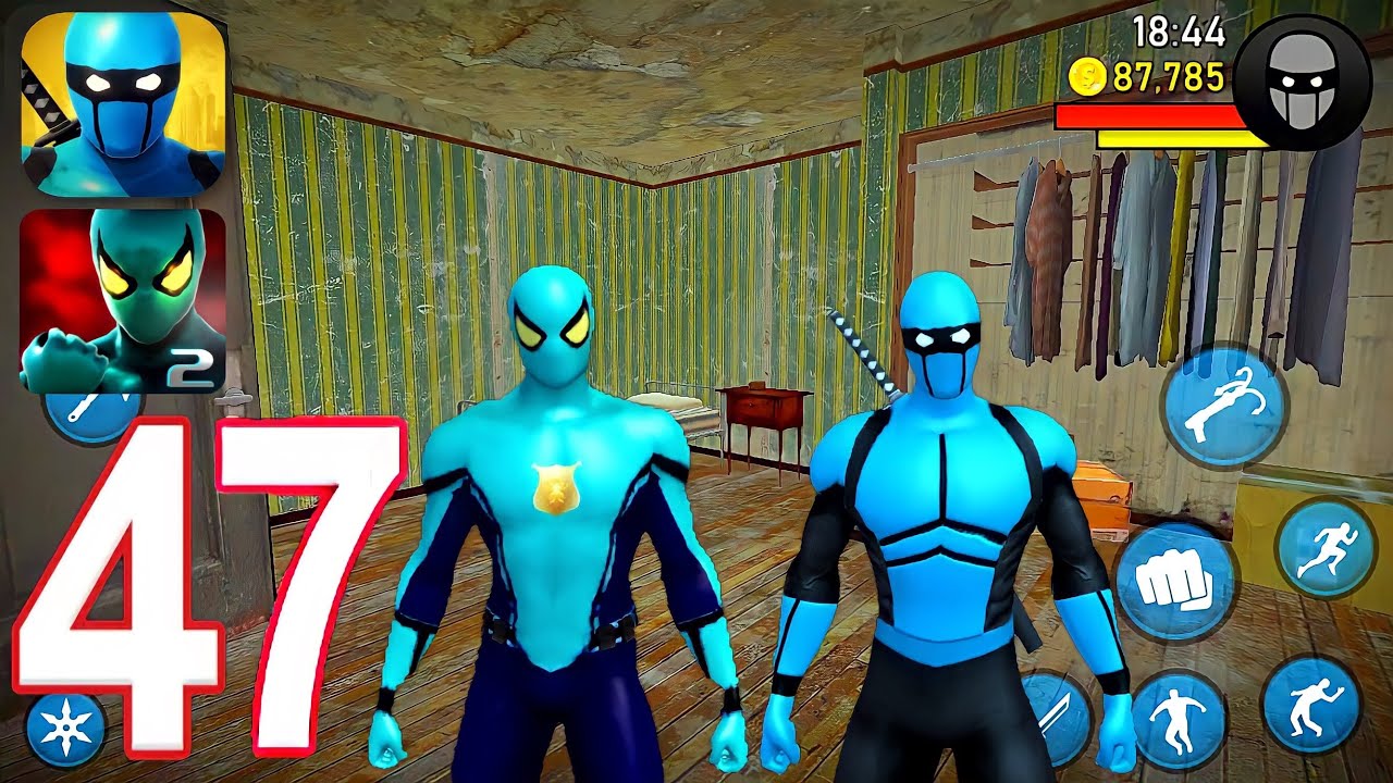 Power Spider 2 Blue Ninja, Rope Hero - Gameplay Walkthrough Part 47 (iOS, Android)