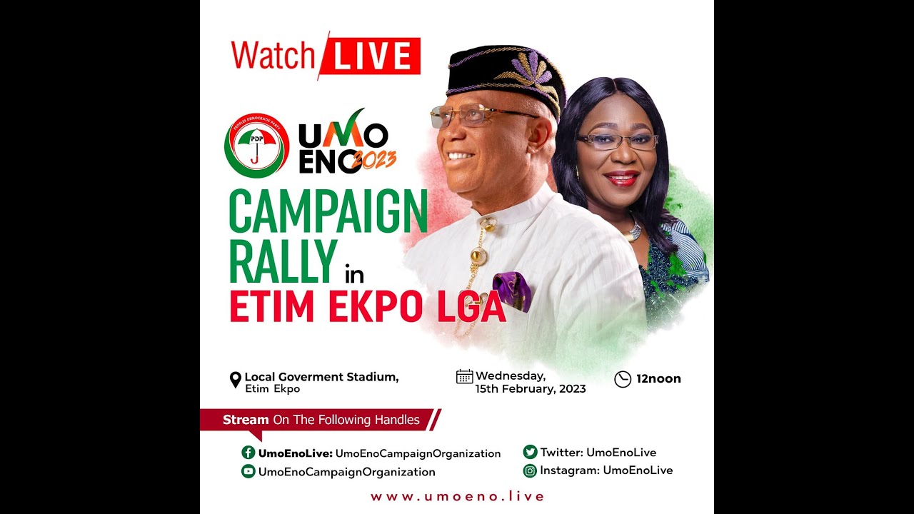 #LivePDP/Umo Eno Governorship campaign rally in Etim Ekpo Local Government Area. #UmoEno2023