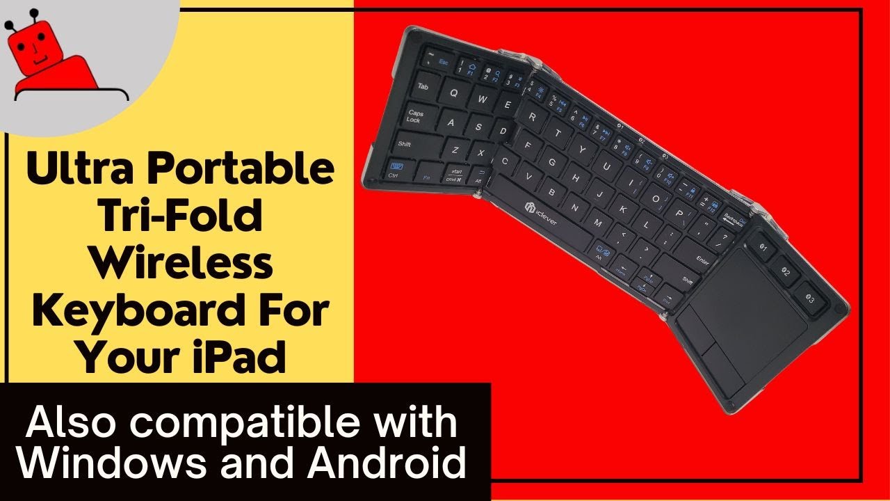 How to Connect the Portable Wireless Trifold Keyboard With Trackpad to your Apple iPad.