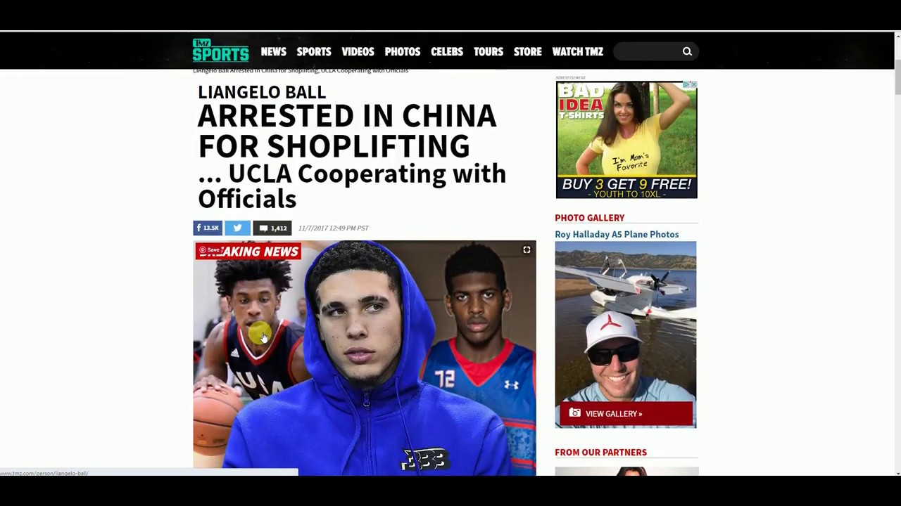 Liangelo Ball and Two UCLA basketball players get arrested for shoplifting - live footage