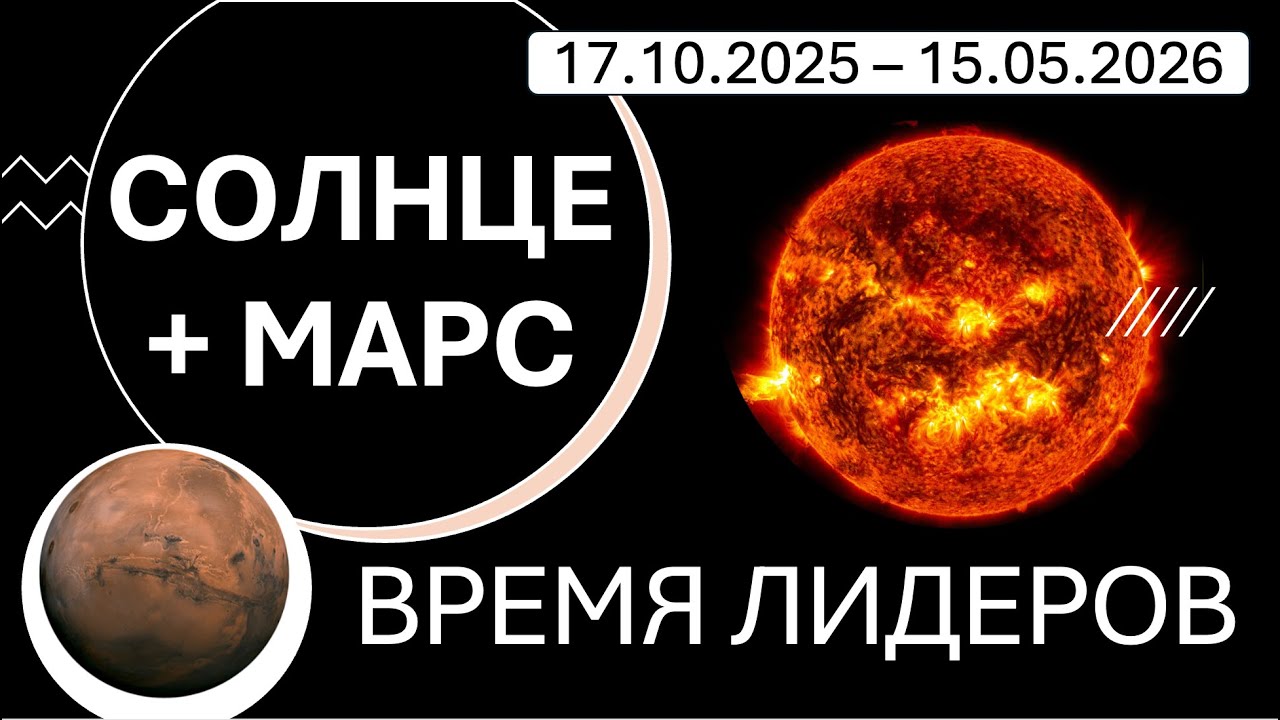 ЙОГА ЛИДЕРА. ОКТ 2025 - МАЙ 2026. Соединение Солнца и Марса в 7 знаках. Астрология джйотиш