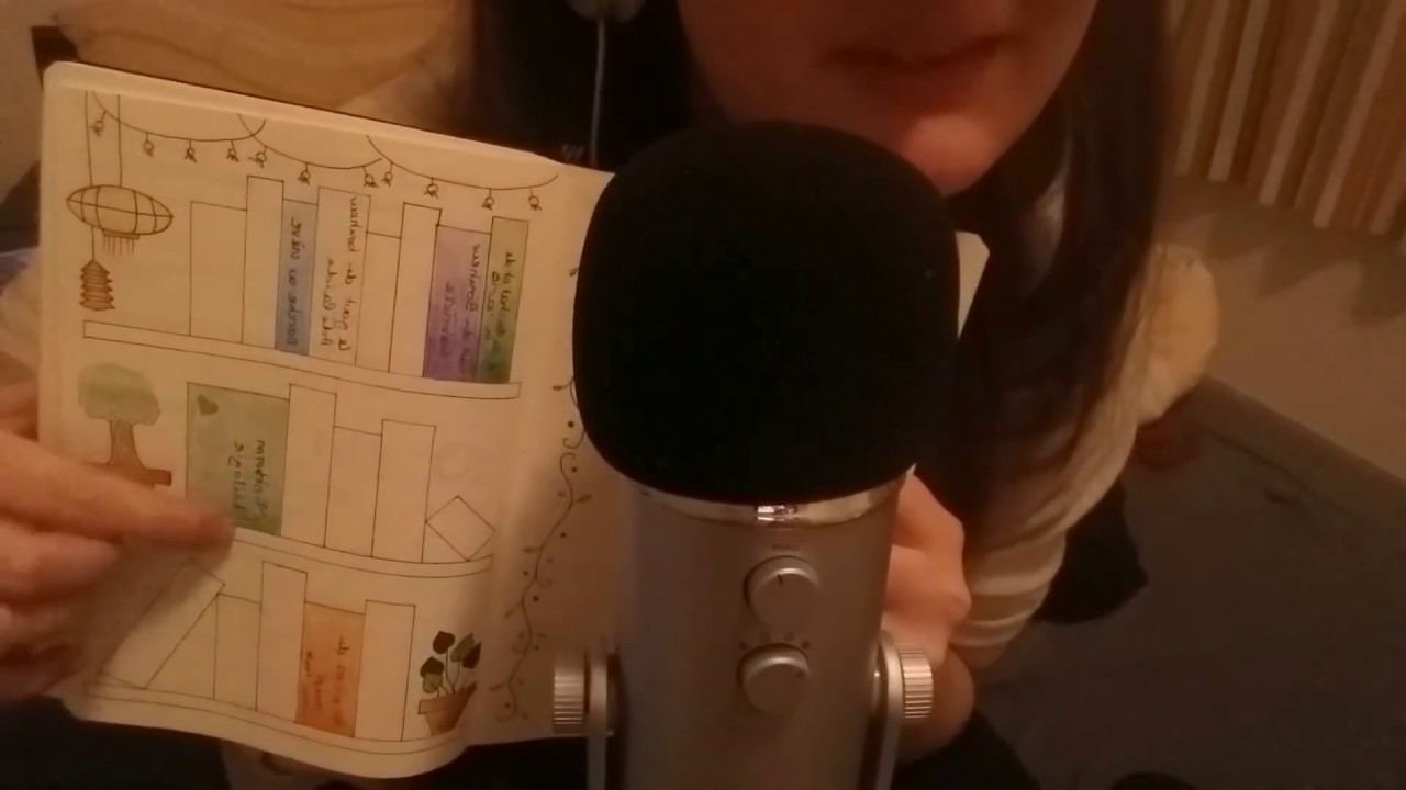 ASMR Français - Mon Bullet Journal | Show & tell, paper sounds, repeating words, tapping, ...