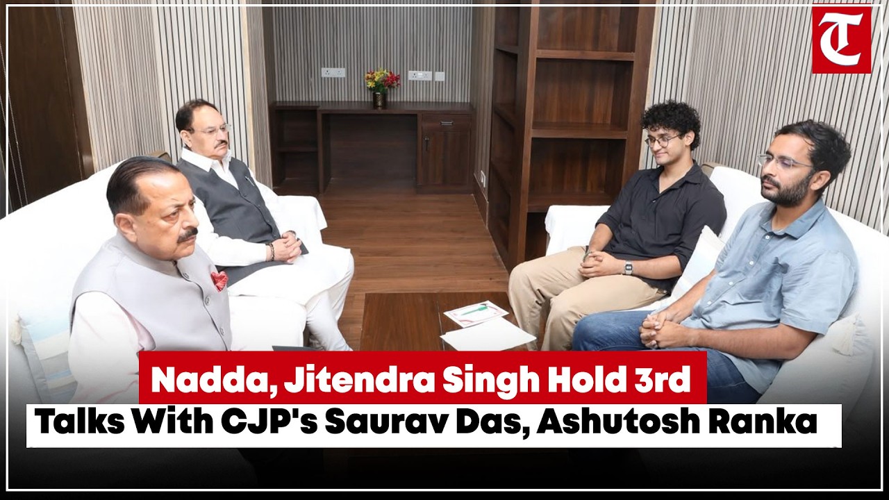 JP Nadda, Jitendra Singh Hold 3rd Talks With CJP's Saurav Das, Ashutosh Ranka in Delhi