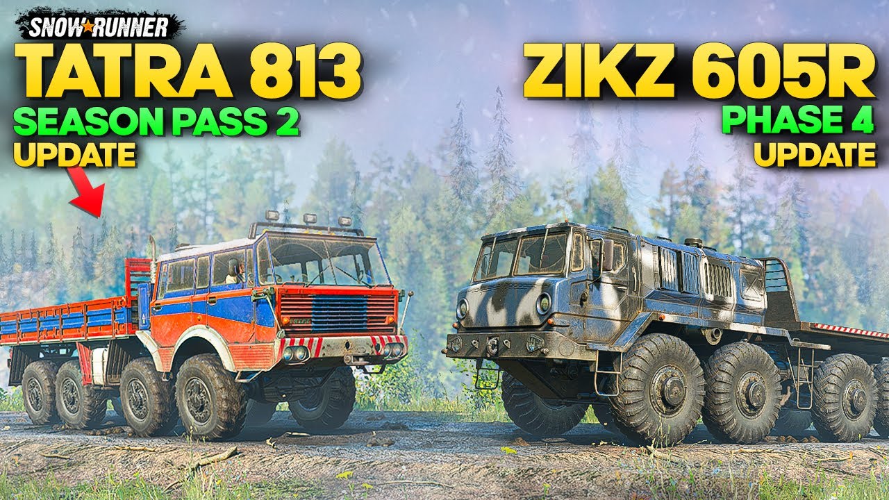 New Tatra T813 VS Zikz 605R in SnowRunner Season Pass 2 Update 14