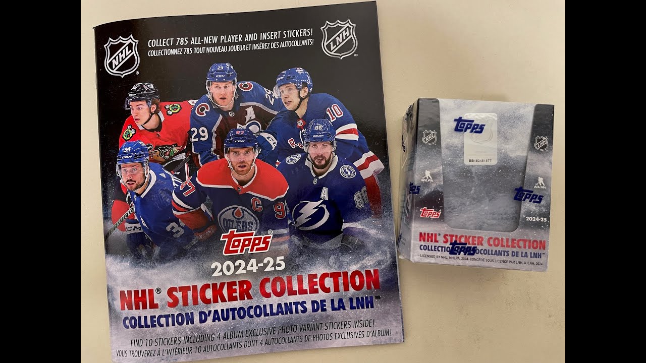 2024-25 Topps NHL Sticker Collection Hockey Box Break and Review