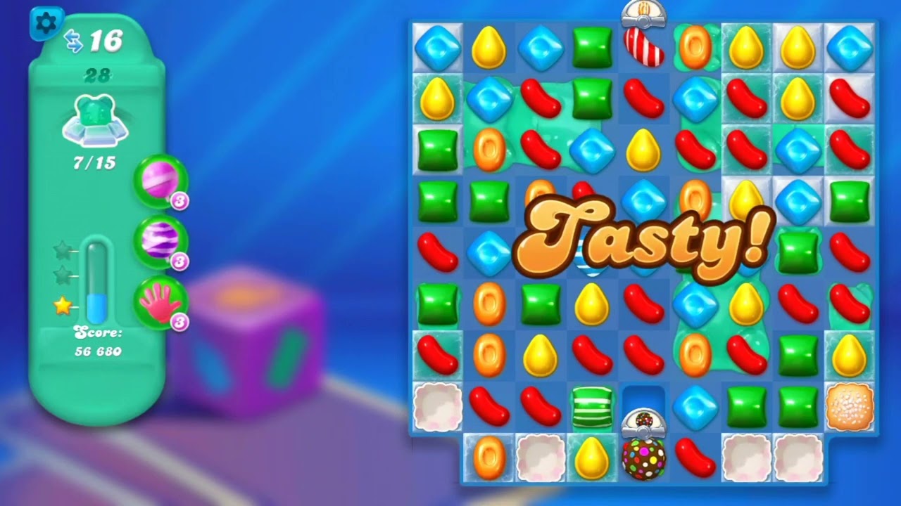 Candy crush soda saga Level 28 Complete