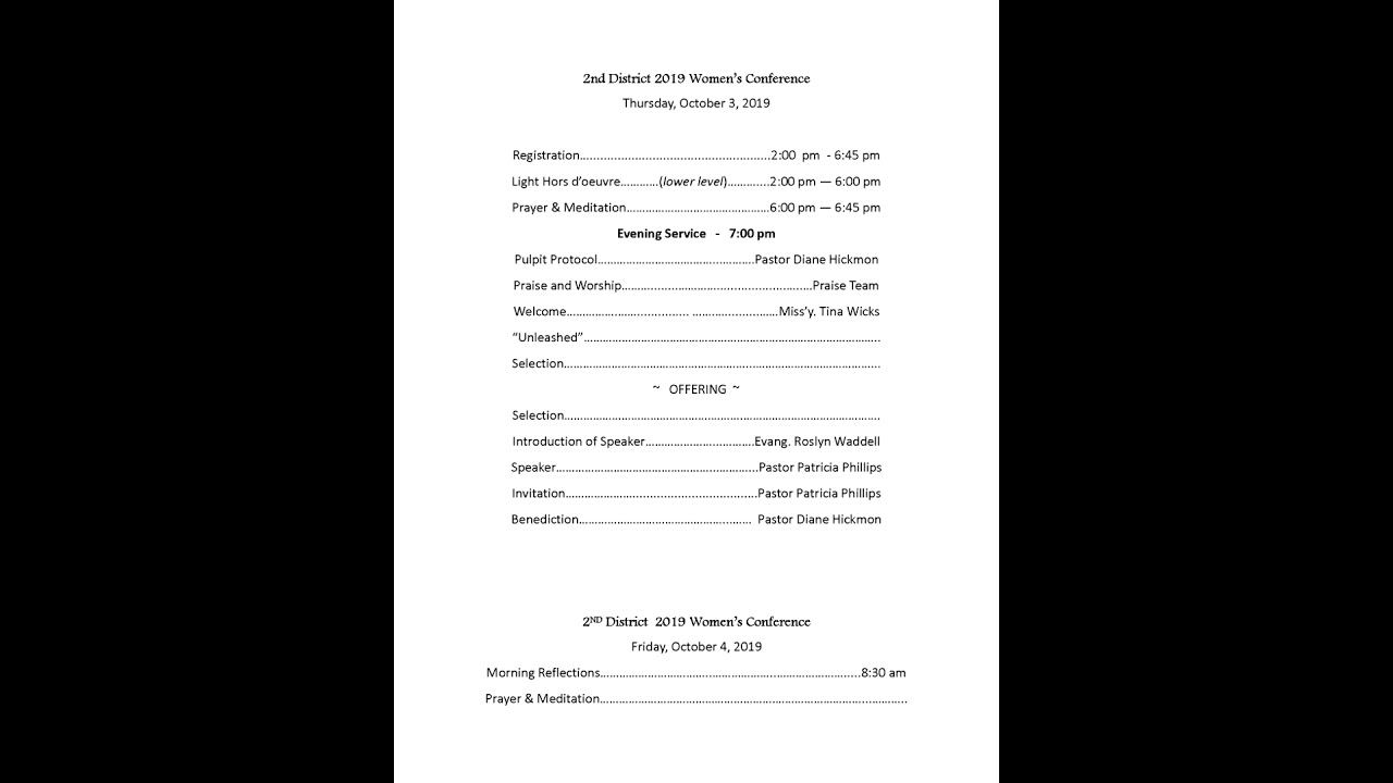 Women's Conference 2019 2nd District COTLG CWFF Stills
