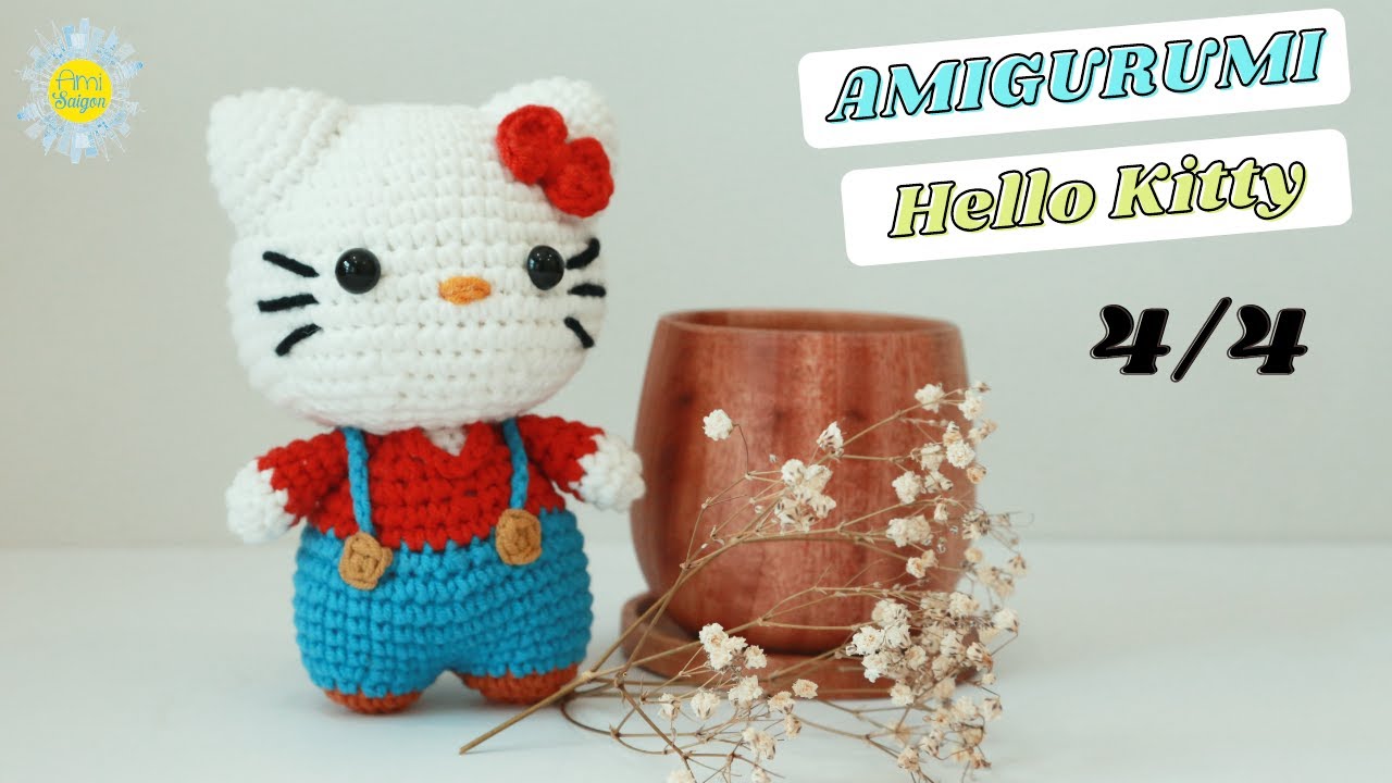 #104 | Amigurumi Hello Kitty Cat Pattern (4/4) | How to crochet Amigurumi Characters | @AmiSaigon