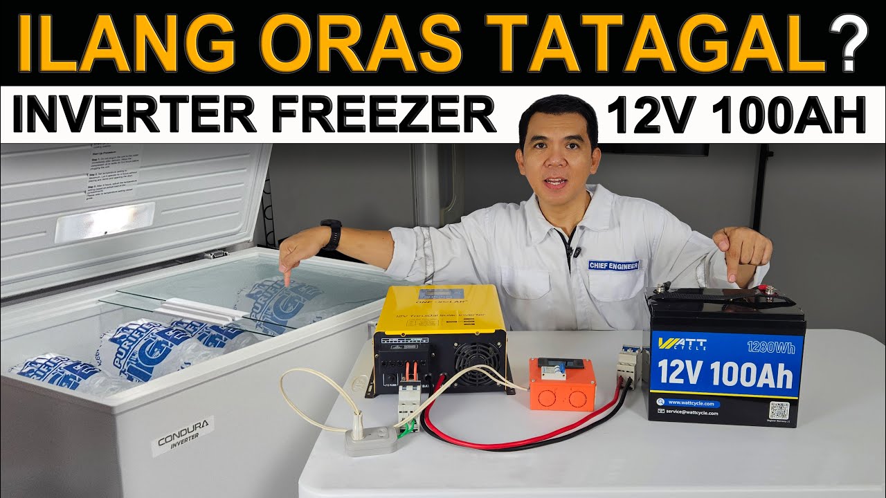 12V 100Ah LiFePO4 vs 7cu. Freezer - Run Time Test WattCycle Battery