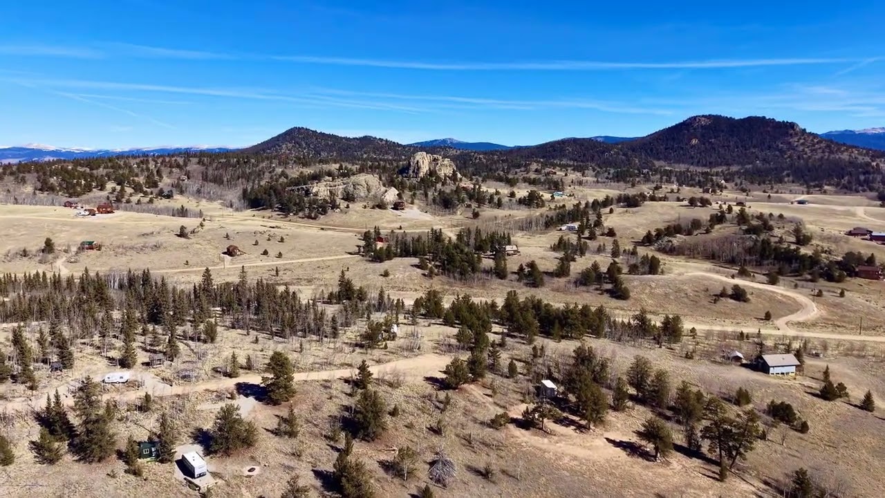 Fly to Elk Mountain Outcropping Rock South Park Colorado Feb 5, 2026