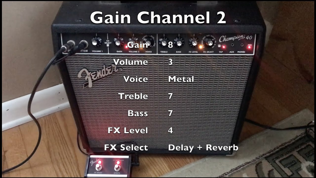 Fender Champion 40 - Gain Setting; RR/Ozzy Solo
