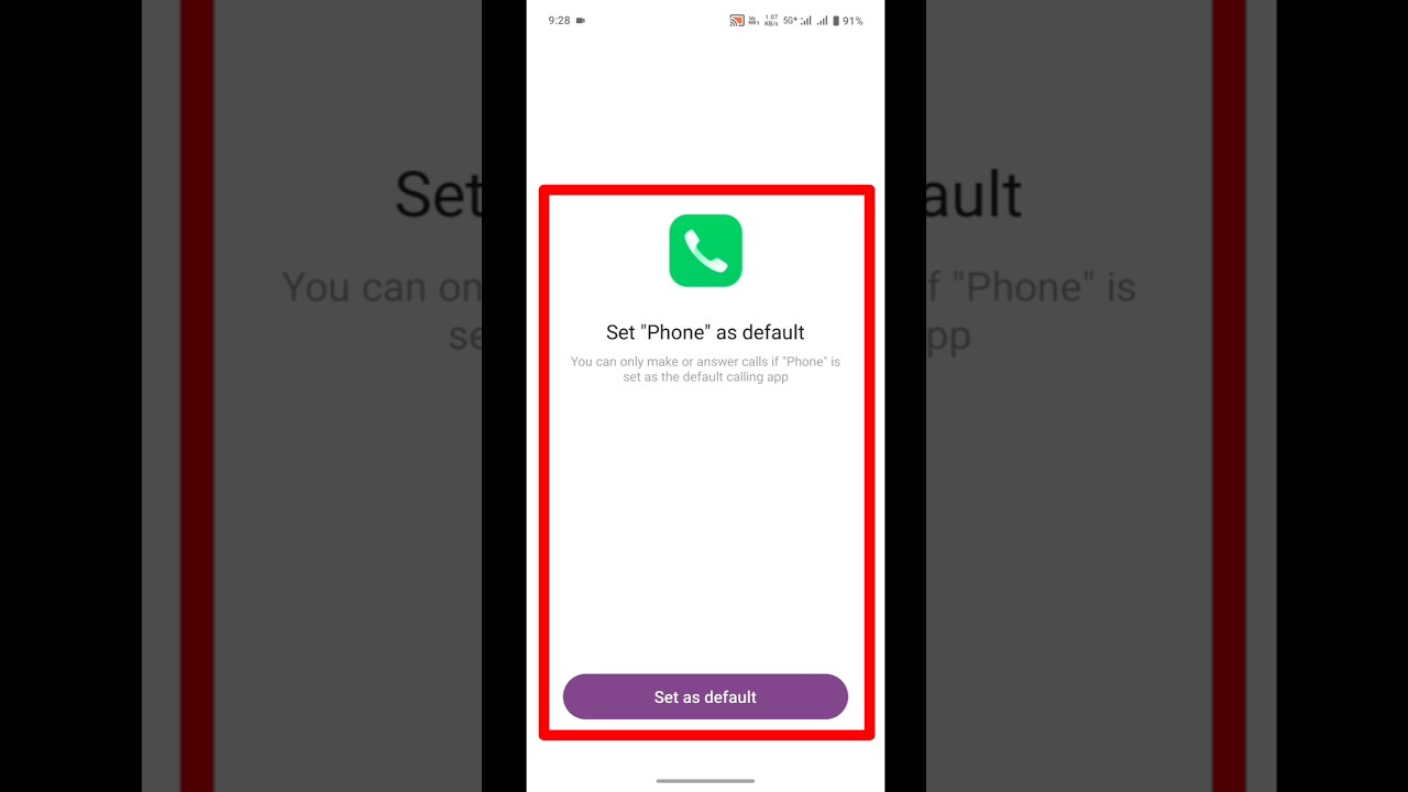 Set phone as default problem #shorts #androidtips #settings
