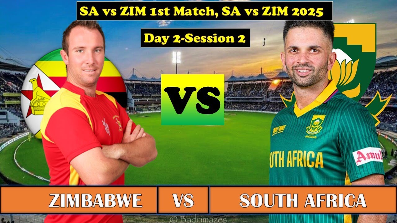 🔴 Live : South Africa vs Zimbabwe |1st Test Match Day 2 | SA VS ZIM | Live Score & Commentary