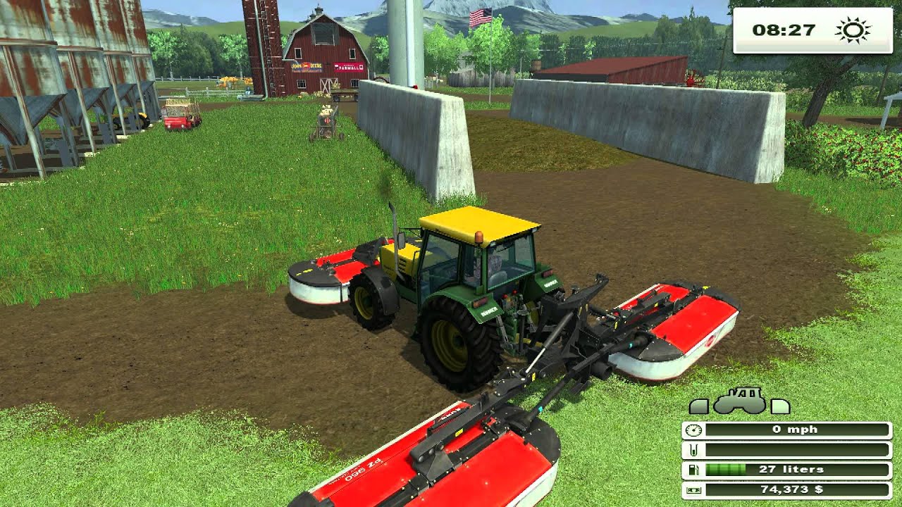 FARM SIM SATURDAY Baling hay with the John deere round baler