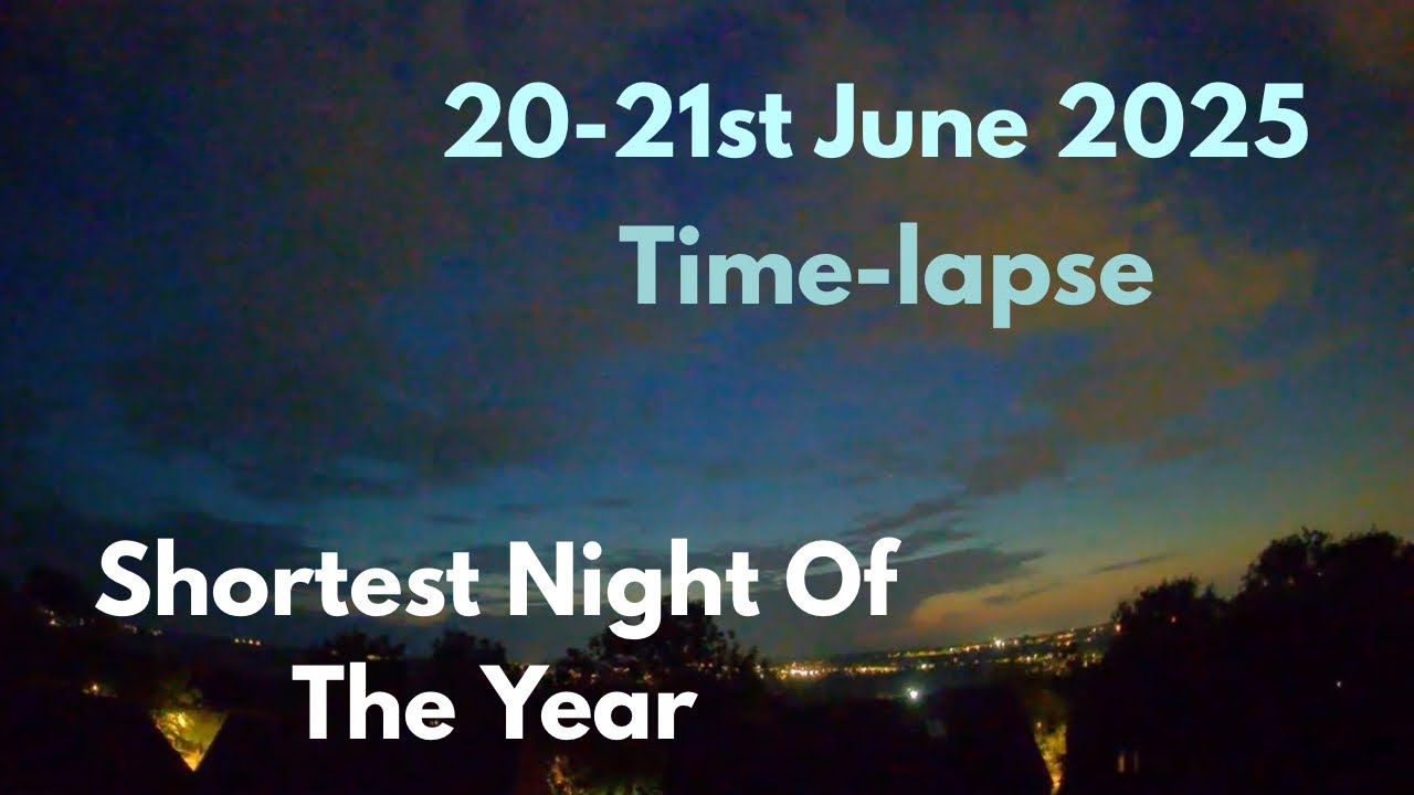 20-21 June 2025 Time-lapse: Shortest night of the year (Looking north)