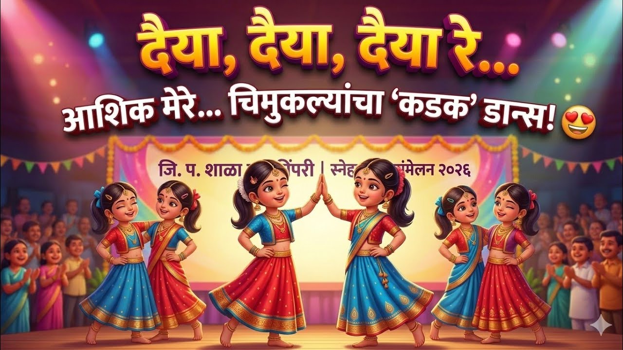 इयत्ता २ रीच्या संस्कृती धुमाळचे बहारदार 'दया दया रे' नृत्य | वार्षिक स्नेहसंमेलन २०२६ | सुरपिंपरी