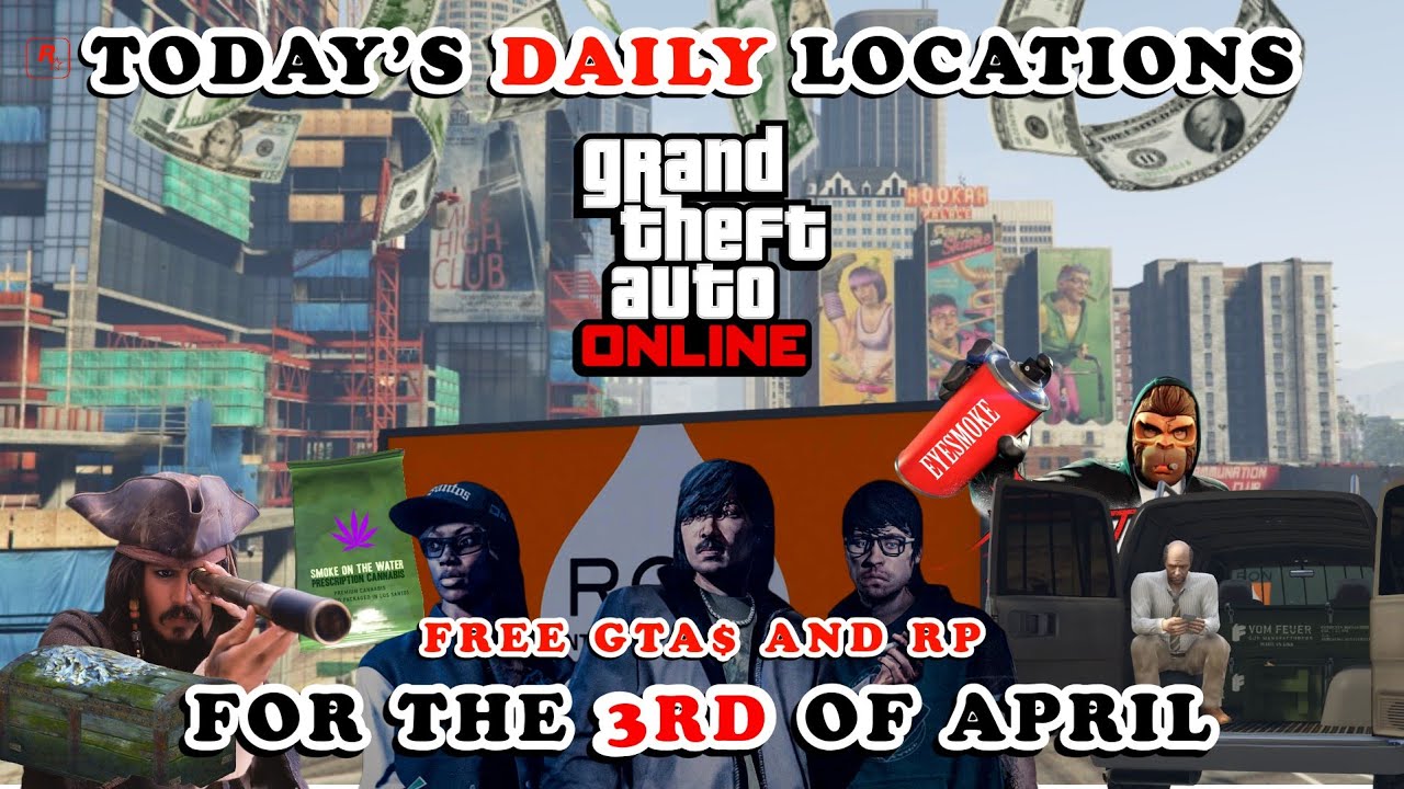 GTA: Online. &bull; Today's Shipwreck, Gun Van, Street Dealers, LS Tags & Weed Bag locations. &bull; Apr. 3rd.